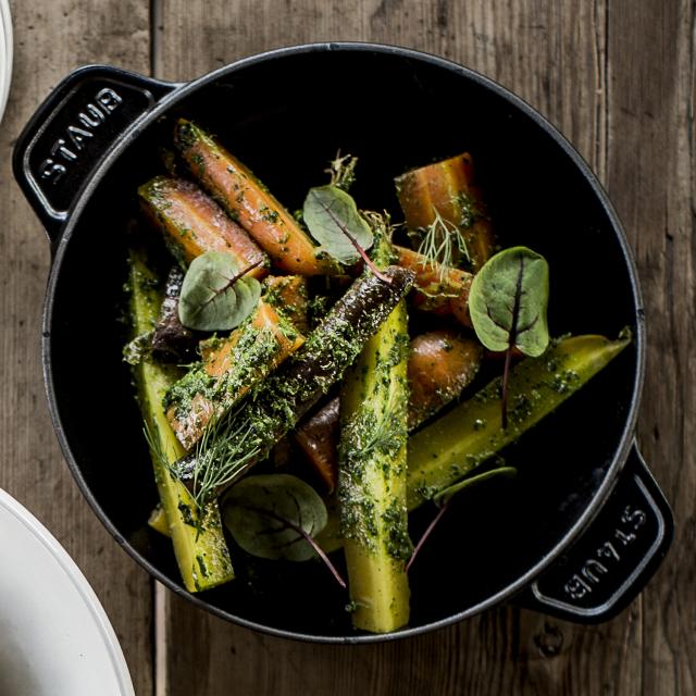 gepofte wortelen met chermoula